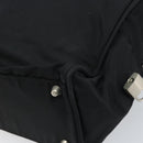 PRADA Hand Bag Nylon Black Silver Auth gh1778-12