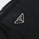 PRADA Hand Bag Nylon Black Silver Auth gh1778-14