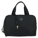 PRADA Hand Bag Nylon Black Silver Auth gh1778-2