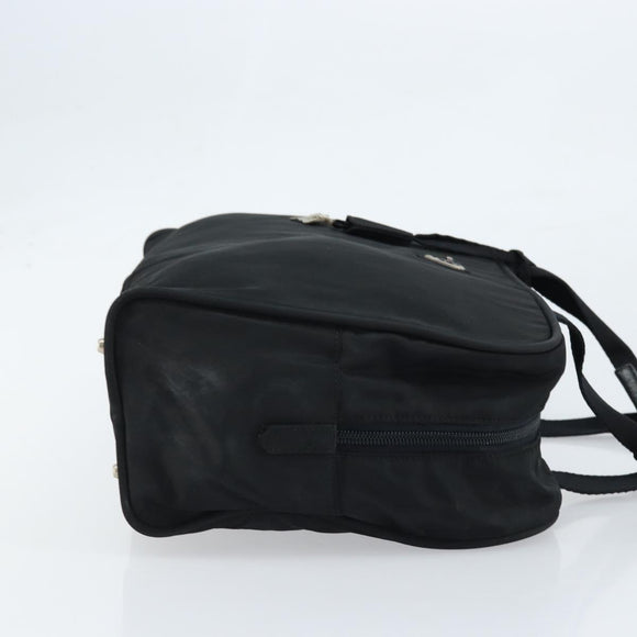PRADA Hand Bag Nylon Black Silver Auth gh1778