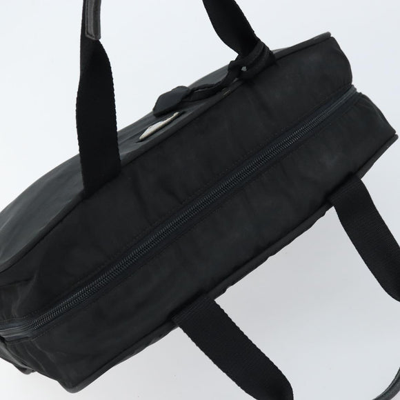 PRADA Hand Bag Nylon Black Silver Auth gh1778