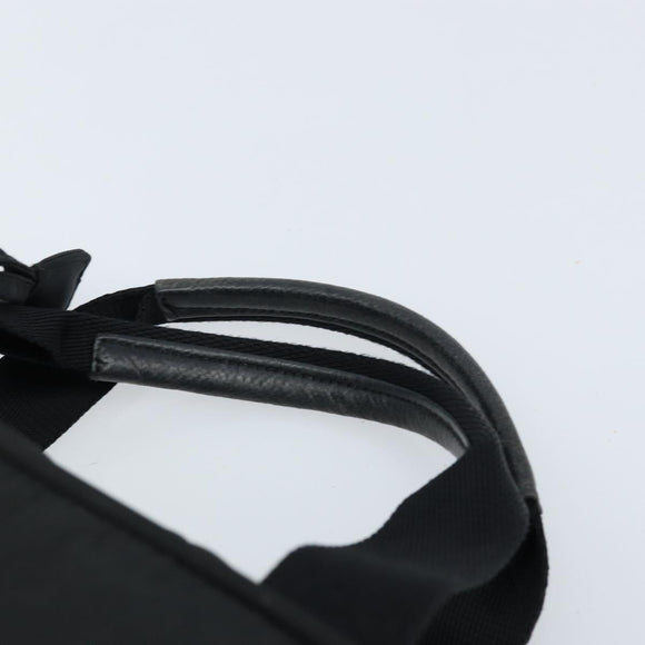 PRADA Hand Bag Nylon Black Silver Auth gh1778