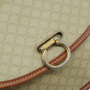 CELINE Macadam Canvas Shoulder Bag PVC Leather Beige Gold Auth gh1779-17