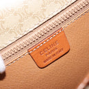 CELINE Macadam Canvas Shoulder Bag PVC Leather Beige Gold Auth gh1779-19