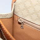 CELINE Macadam Canvas Shoulder Bag PVC Leather Beige Gold Auth gh1779-22