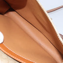 CELINE Macadam Canvas Shoulder Bag PVC Leather Beige Gold Auth gh1779-23
