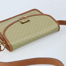 CELINE Macadam Canvas Shoulder Bag PVC Leather Beige Gold Auth gh1779-6