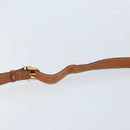 CELINE Macadam Canvas Shoulder Bag PVC Leather Beige Gold Auth gh1779-8