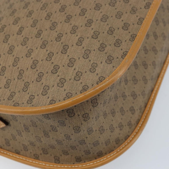 GUCCI Micro GG Supreme Shoulder Bag PVC Beige Gold 001 23 1036 Auth gh1782