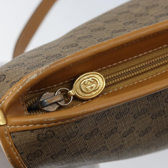 GUCCI Micro GG Supreme Shoulder Bag PVC Beige Gold 001 23 1036 Auth gh1782