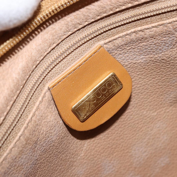 GUCCI Micro GG Supreme Shoulder Bag PVC Beige Gold 001 23 1036 Auth gh1782