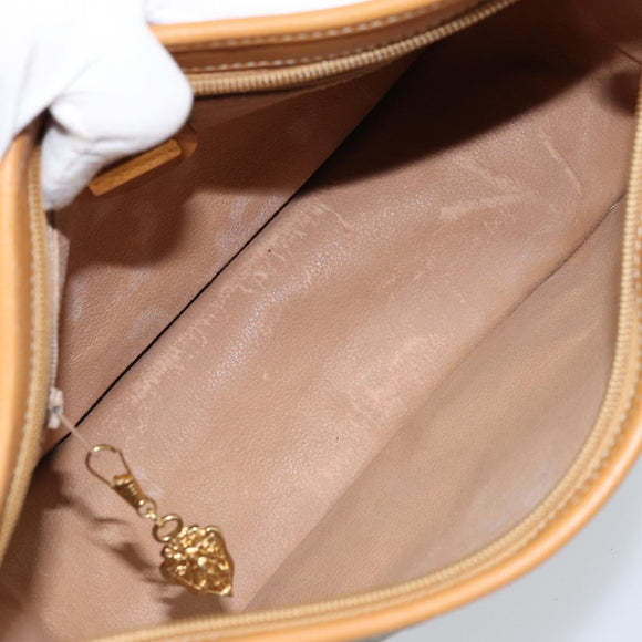 GUCCI Micro GG Supreme Shoulder Bag PVC Beige Gold 001 23 1036 Auth gh1782