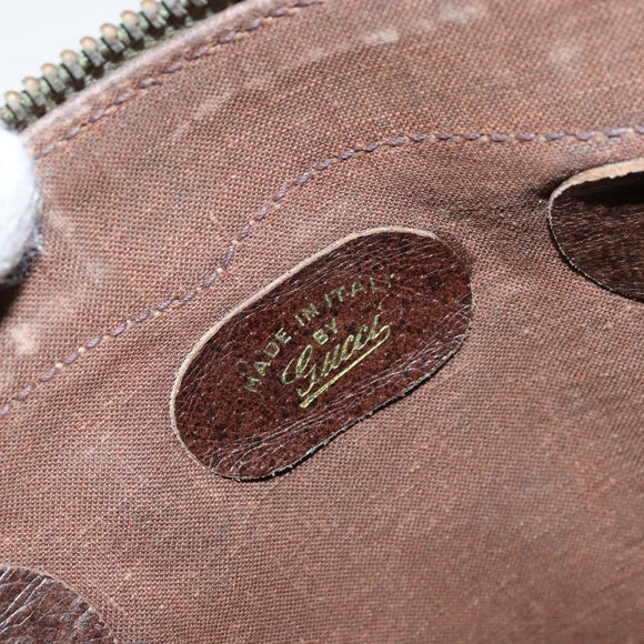GUCCI GG Canvas Web Sherry Line Boston Bag Beige Gold Red Auth gh1789