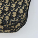 Christian Dior Trotter Canvas Shoulder Bag Navy Gold Auth gh1790-10