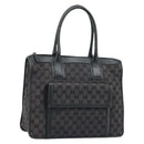 GUCCI GG Canvas Hand Bag Black Gold 000 0854 Auth gh1791-1