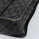 GUCCI GG Canvas Hand Bag Black Gold 000 0854 Auth gh1791-9