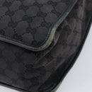 GUCCI GG Canvas Hand Bag Black Gold 000 0854 Auth gh1791-15