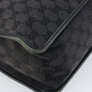 GUCCI GG Canvas Hand Bag Black Gold 000 0854 Auth gh1791-16