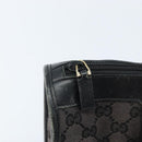 GUCCI GG Canvas Hand Bag Black Gold 000 0854 Auth gh1791-10