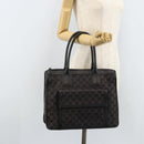 GUCCI GG Canvas Hand Bag Black Gold 000 0854 Auth gh1791-23