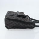 GUCCI GG Canvas Hand Bag Black Gold 000 0854 Auth gh1791-3