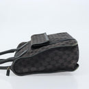 GUCCI GG Canvas Hand Bag Black Gold 000 0854 Auth gh1791-4
