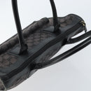 GUCCI GG Canvas Hand Bag Black Gold 000 0854 Auth gh1791-6