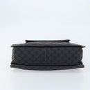 GUCCI GG Canvas Hand Bag Black Gold 000 0854 Auth gh1791-5