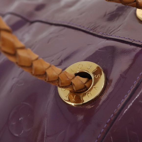 LOUIS VUITTON Vernis Morton Shoulder Bag Purple Viole M91083 LV Auth gh1793