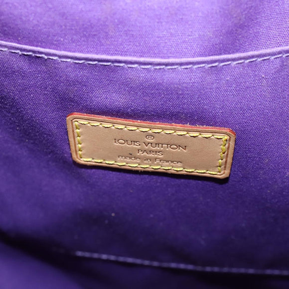 LOUIS VUITTON Vernis Morton Shoulder Bag Purple Viole M91083 LV Auth gh1793
