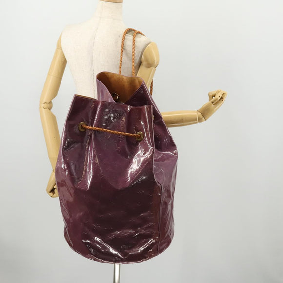 LOUIS VUITTON Vernis Morton Shoulder Bag Purple Viole M91083 LV Auth gh1793