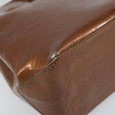 LOUIS VUITTON Monogram Vernis Reade PM Hand Bag Bronze M91146 LV Auth gh1794-14