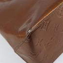LOUIS VUITTON Monogram Vernis Reade PM Hand Bag Bronze M91146 LV Auth gh1794-16