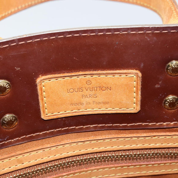 LOUIS VUITTON Monogram Vernis Reade PM Hand Bag Bronze M91146 LV Auth gh1794