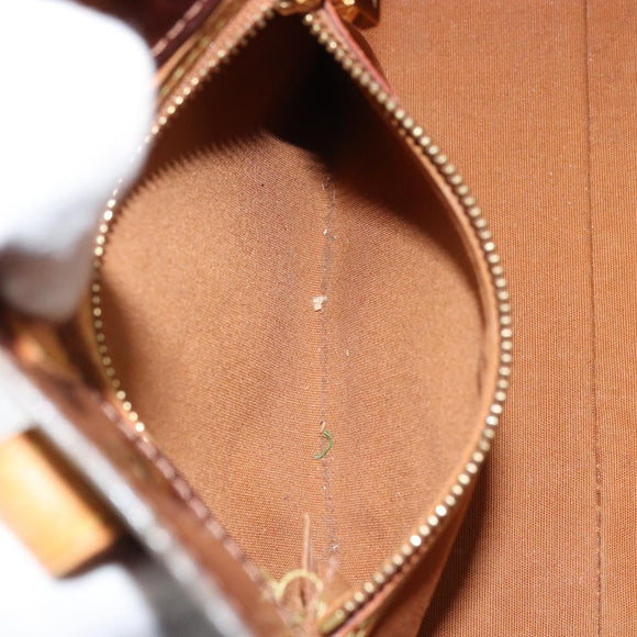 LOUIS VUITTON Monogram Vernis Reade PM Hand Bag Bronze M91146 LV Auth gh1794