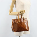 LOUIS VUITTON Monogram Vernis Reade PM Hand Bag Bronze M91146 LV Auth gh1794-23