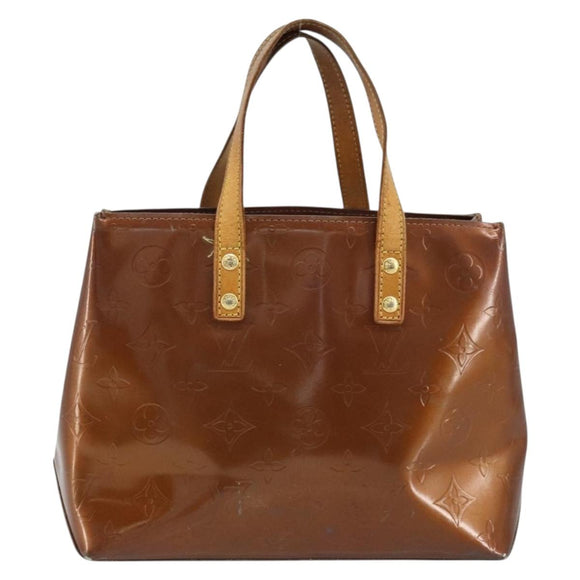 LOUIS VUITTON Monogram Vernis Reade PM Hand Bag Bronze M91146 LV Auth gh1794