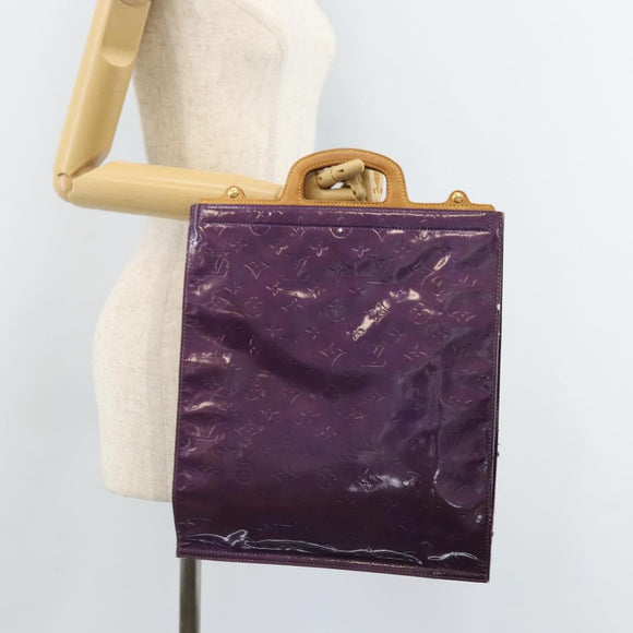 LOUIS VUITTON Monogram Vernis Stanton Tote Bag Purple Viole M91079 Auth gh1795