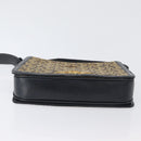 CELINE C Sulky Shoulder Bag Canvas Navy Gold Auth gh1796-6