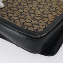 CELINE C Sulky Shoulder Bag Canvas Navy Gold Auth gh1796-17
