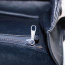 CELINE C Sulky Shoulder Bag Canvas Navy Gold Auth gh1796-23