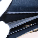CELINE C Sulky Shoulder Bag Canvas Navy Gold Auth gh1796-12