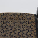 CELINE C Sulky Shoulder Bag Canvas Navy Gold Auth gh1796-3