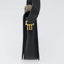 CELINE C Sulky Shoulder Bag Canvas Navy Gold Auth gh1796-4