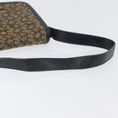 CELINE C Sulky Shoulder Bag Canvas Navy Gold Auth gh1796-8