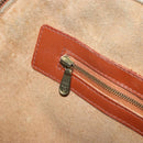 MCM Vicetos Logogram Hand Bag PVC Leather Brown Gold Auth gh1798-19