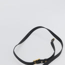 MCM Logogram Vicetos Hand Bag PVC 2way Black Gold Auth gh1799-10