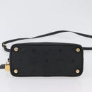 MCM Logogram Vicetos Hand Bag PVC 2way Black Gold Auth gh1799-12