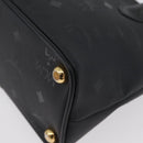 MCM Logogram Vicetos Hand Bag PVC 2way Black Gold Auth gh1799-14