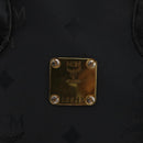 MCM Logogram Vicetos Hand Bag PVC 2way Black Gold Auth gh1799-18